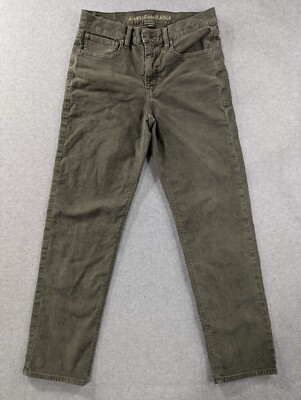 American Eagle Jeans Womens Size 6 Green Corduroy '90s Straight Classic Fit