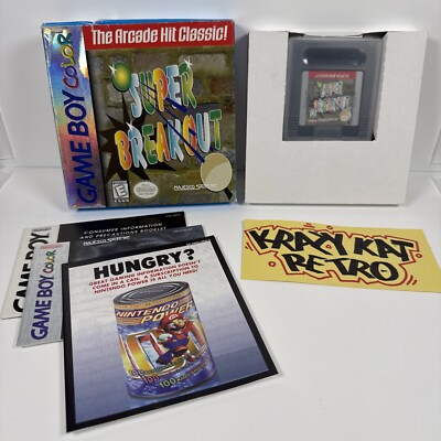 Super Breakout (Nintendo Game Boy Color, 1999) Complete In Box