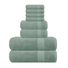 8-Piece Towel Set 100 Ringspun Cotton 2 Bath 27x54 2 Hand 16x28 4 Wash 13x13