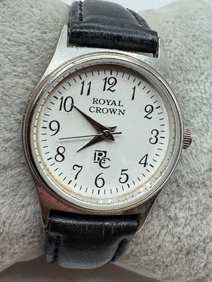 Ladies Royal Crown Silver Tone Quartz Watch New Battery