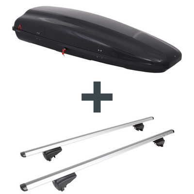 Dachbox G3 Arjes 480 + Dachträger Menabo Pick-Up für Opel Zafira B Typ A05 Top