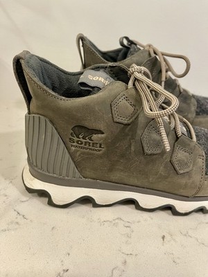 SOREL Z4744 Womens Quarry Leather Kinetic Caribou Waterproof Boots