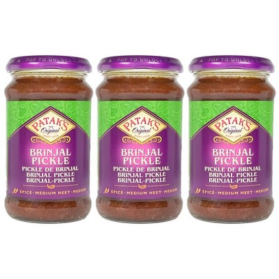 3x312g Pataks Brinjal Auberginen Pickle Patak´s Brinjal Pickle