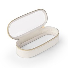 Clear Travel Makeup Brush Holder, Leather Makeup Brush Toiletry Bag, Portable Co