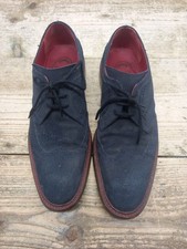 Jeffery West 'Preoccupied by Sin' Blue Suede Shoes Size 8