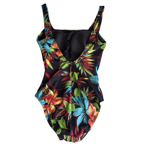 VTG Longitude Swimsuit Size 8 Tropical Floral Long Torso Tummy Control USA NEW - Picture 4 of 12