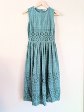 asos Sleeveless Eyelet Lace Midi Dress Seafoam Green Cottagecore Romantic Boho 2