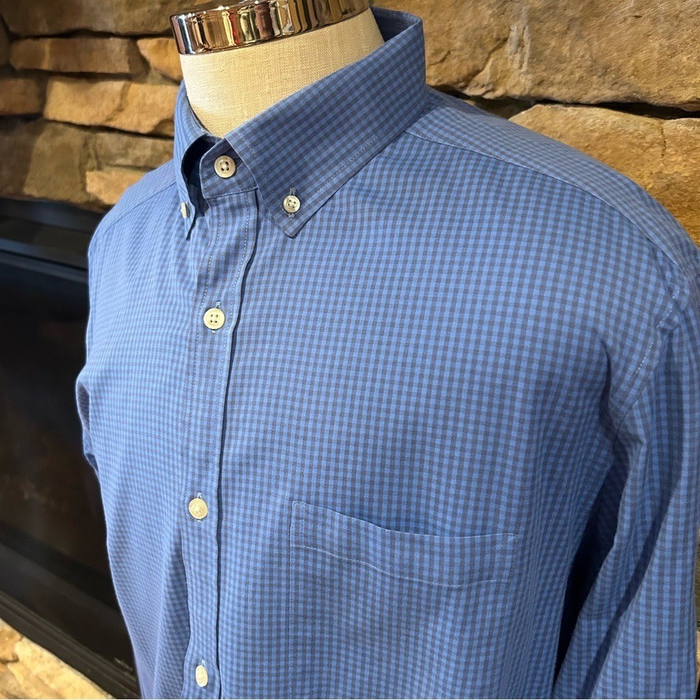 Vineyard Vines Blue Gingham Button Down Shirt men… - image 1