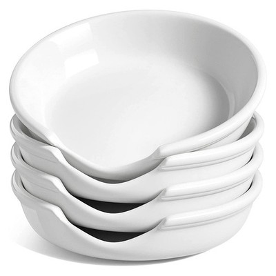 LE TAUCI Ceramic Spoon Rest for Stove Top, 4.8 Inch Inches, White 