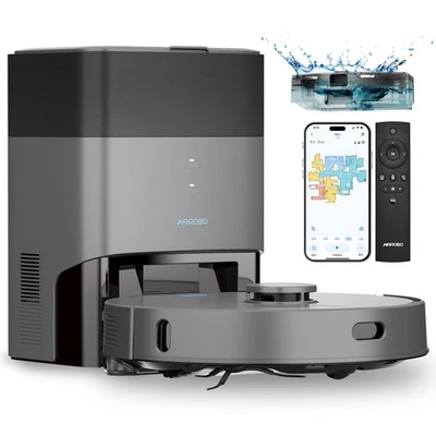 5500Pa AIRROBO T25+ Self-Emptying Robotic Robot Vacuum and Mop 240Min US