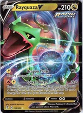 Pokemon Rayquaza V 100/159 Crown Zenith Holo Ultra Rare Moderately Played