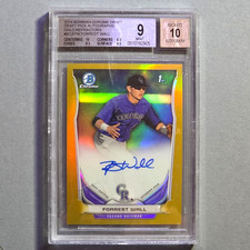 2014 Bowman Draft Forrest Wall Chrome Auto 1st Gold Refractor #d/50 BGS 9 Mint