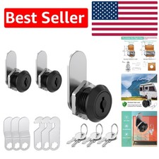 Child Safety 3 Pack Coin Locks with Key - Secure Your Cabinets and Drawers