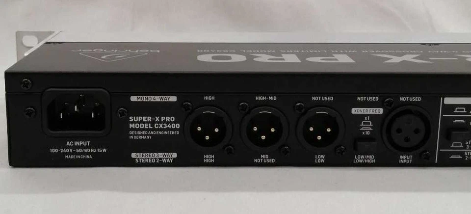 BEHRINGER CX3400 SuperX Pro | Estéreo 2/3 Vías Mono 4 Vías Crossover Buen Estado Foto 4 de 4