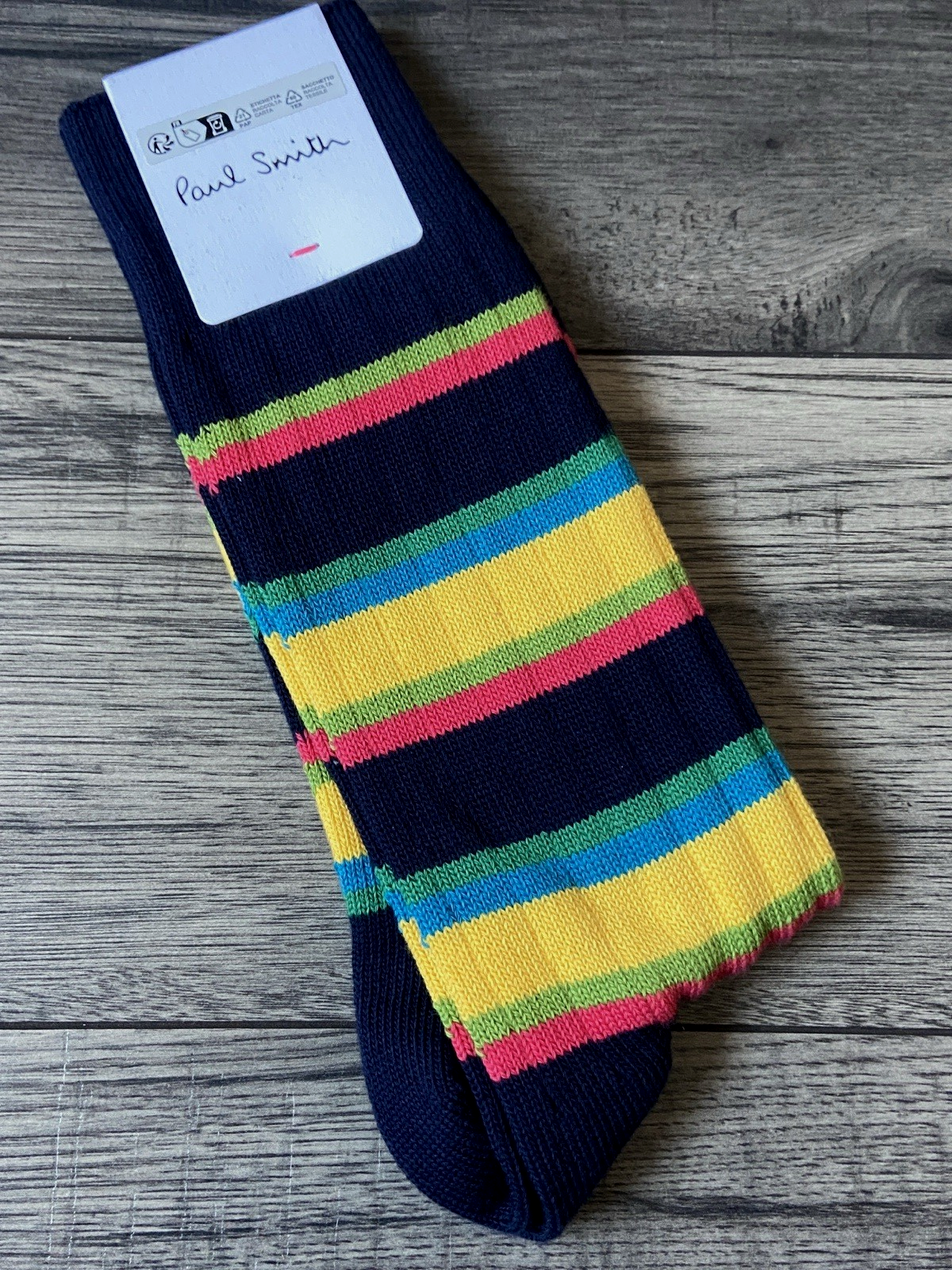 PAUL SMITH MULTISTRIPE CHUNKY SOCKS MADE IN ITALY BNWT