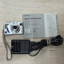 Sony Cyber-shot DSC-W1 5MP Silver Compact Camera 3x Zoom 2.5" LCD USB. No power