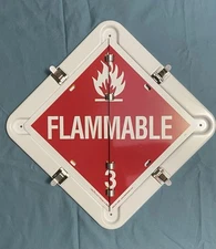 Labelmaster 27HM206W Aluminum 17 Legend Flip Placard System For Trailers