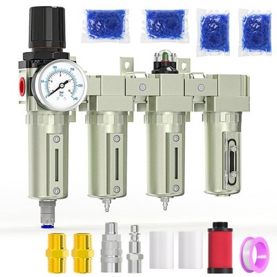 MEANLIN 4 Stage Heavy Duty Industrial Grade 3/4'' NPT Air Drying System,Auto D...