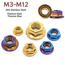 M3 M4 M5 M6 M8M10M12 Stainless Steel Ti-plated Serrated Lock Spinlock Flange Nut
