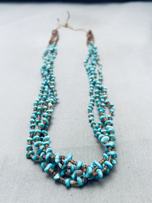 Gorgy Vintage Navajo Turquoise Heishi Necklace Old Gorgy Vintage Navajo Turquoise Heishi Necklace Old