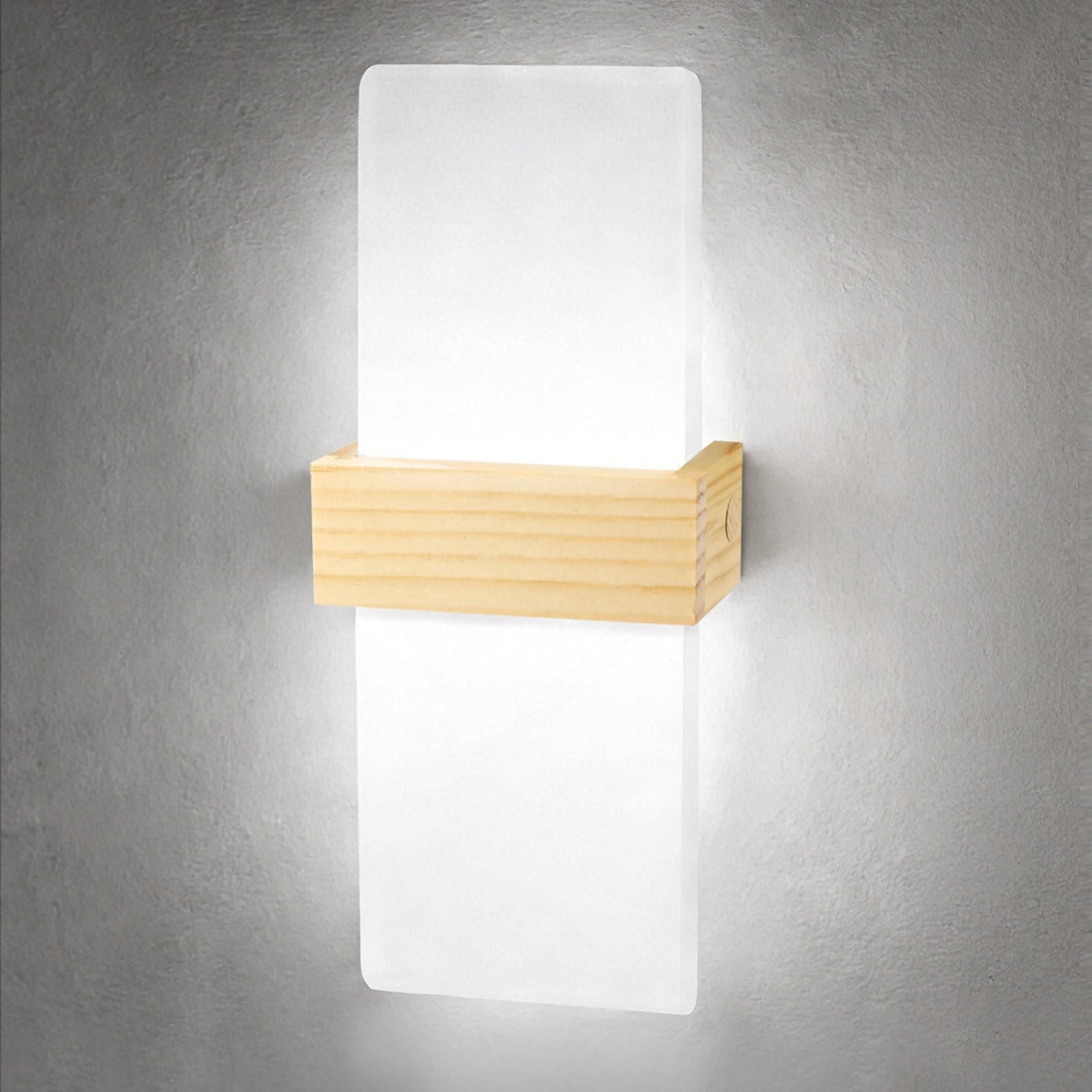 Applique murale LED 12W 6500K luminaire intérieur blanc froid acrylique lampe murale
