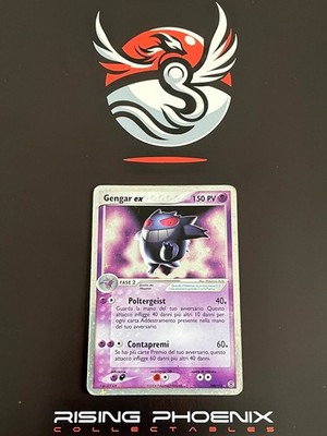Rising Phoenix Pokemon - Gengar ex 108/112 EX Fire Red Holo Poor Ita #2607