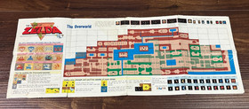 Legend of Zelda Map Strategies Poster Insert Nintendo NES Manual Only