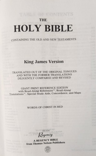 Nelson Regency Heilige Bibel King James Version Riesendruck roter Buchstabe 883C - Bild 2 von 6