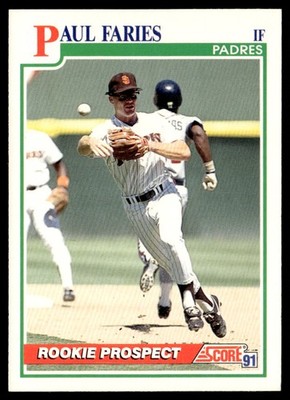 1991 Score Paul Faries Rookie San Diego Padres #711