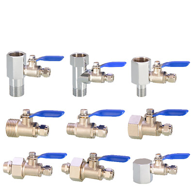 Bsp 1 2 To 1 4 Ball Valve Brass Fitting Water Purifier Fuel Air Pipe Tube Hose Ebay