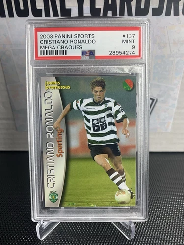 2002 PANINI SPORTS MEGA CRAQUES #137 CRISTIANO RONALDO RC PSA 9