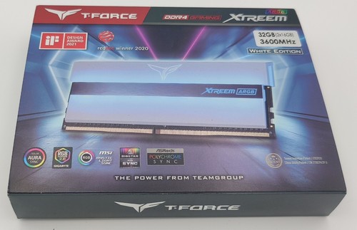 Samsung B-Die T-Force XTREEM ARGB 3600MHz DDR4 RAM CL14 32GB 2x16GB White - Afbeelding 4 van 4