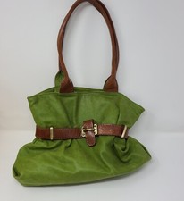 Fanny Venezia Faux Leather Bag Purse Made In Italy Green And Brown