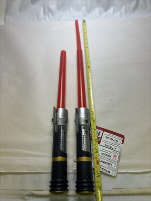 Two Star Wars Lightsaber Academy Level 1 Red Lightsabers