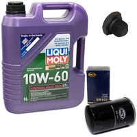 MotoröL Set 10W-60 5 Liter + ÖLfilter + Schraube FüR Opel Senator A Monza A 3,0