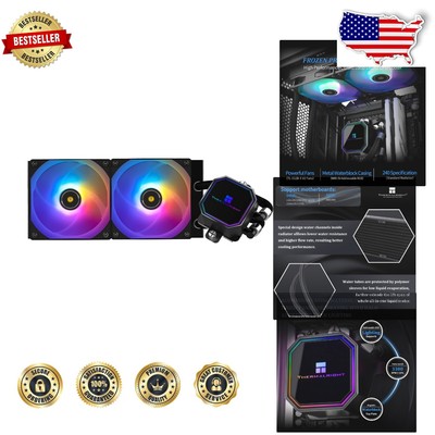 240mm Liquid CPU Cooler with ARGB PWM Fan - High-Performance Cooling for Gamers