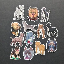 Pit Bull Stickers, Bully Dog Stickers, Laptop, Water Bottle, 12 pk