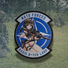 Milsim Waifus Normie NATO/ NAFO Anime girl airsoft military morale PVC patch