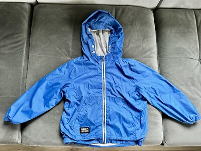 Futurino Toddler Boy Blue Light Windbreaker  Jacket Size 2-4 Years Zipper Hood
