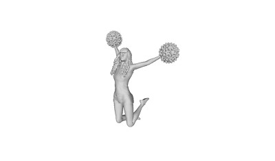 Printle L Femme 628--Cheerleader Jumping Poms Figure for Dioramas Train Sets