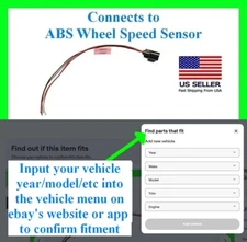 fits Dodge Chevy ABS Wheel Speed Sensor Connector Harness Plug Pigtail Wiring