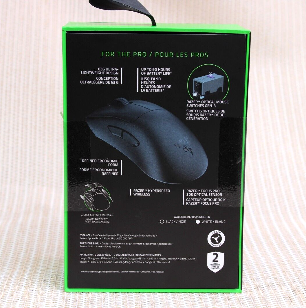 Razer DeathAdder V3 Pro Wireless Gaming Mouse - RZ01-04630200-R3U1