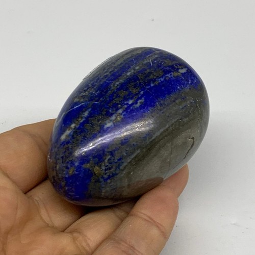 200g, 2.5"x1.7", Natural Lapis Lazuli Egg Polished @Afghanistan, B33321 - Picture 9 of 14