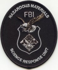 FBI HAZARDOUS MATERIALS RESPONSE Washington DC subdued gray HAZ MAT POLICE PATCH