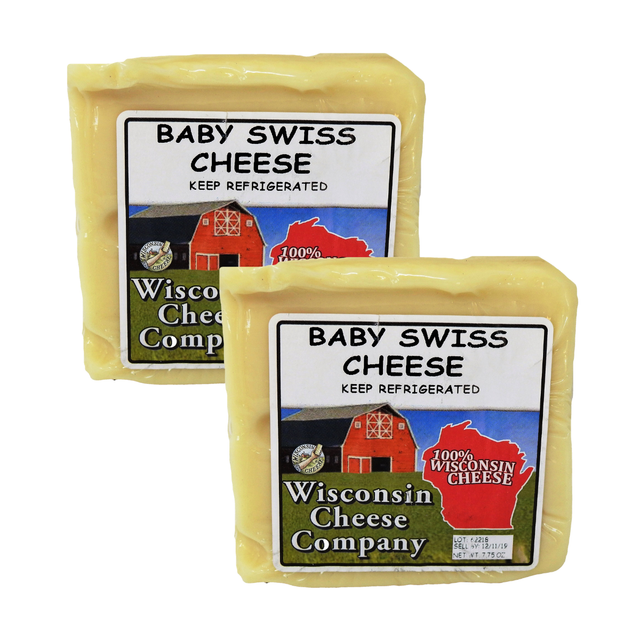 Wisconsin Cheese Company's Baby Swiss Cheese (2 Blocks Approx. 1.5lbs