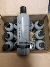 Pack Of 12 FS Fantastic Sams Black Label 3in1 Shampoo Conditioner Body wash 12Oz