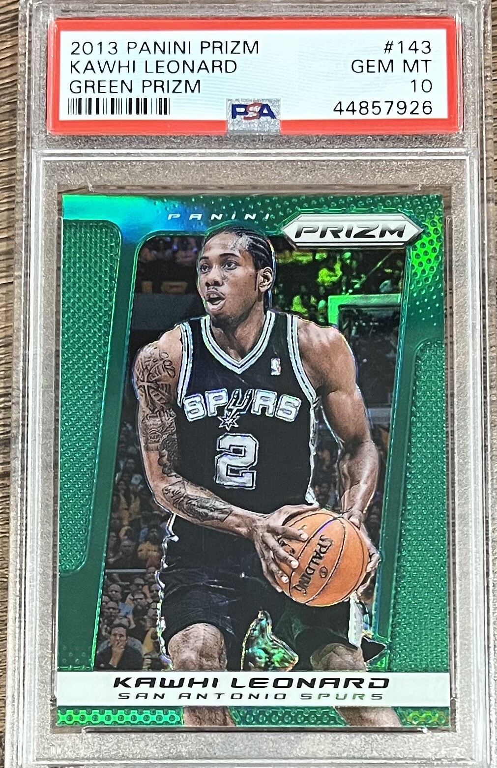2013 Panini Prizm Kawhi Leonard Green Prizm GEM MINT PSA 10 #143 Clippers