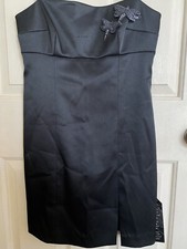 Little Black Dress. Dragonfly appliqué. Spaghetti Straps. Ladies Sz 6 ladies