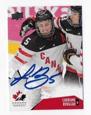 2015 UPPER DECK CANADA #70 LAURIANE ROUGEAU AUTOGRAPHED SIGNED WOMEN HOCKEY CARD