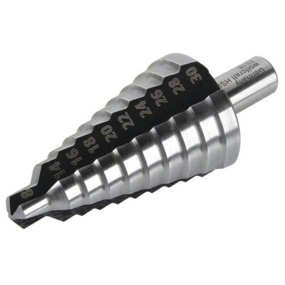 Wolfcraft 2516000 Step Tip Ø 8/14/16/18/20/22/24/26/28/30mm 10mm Attachment